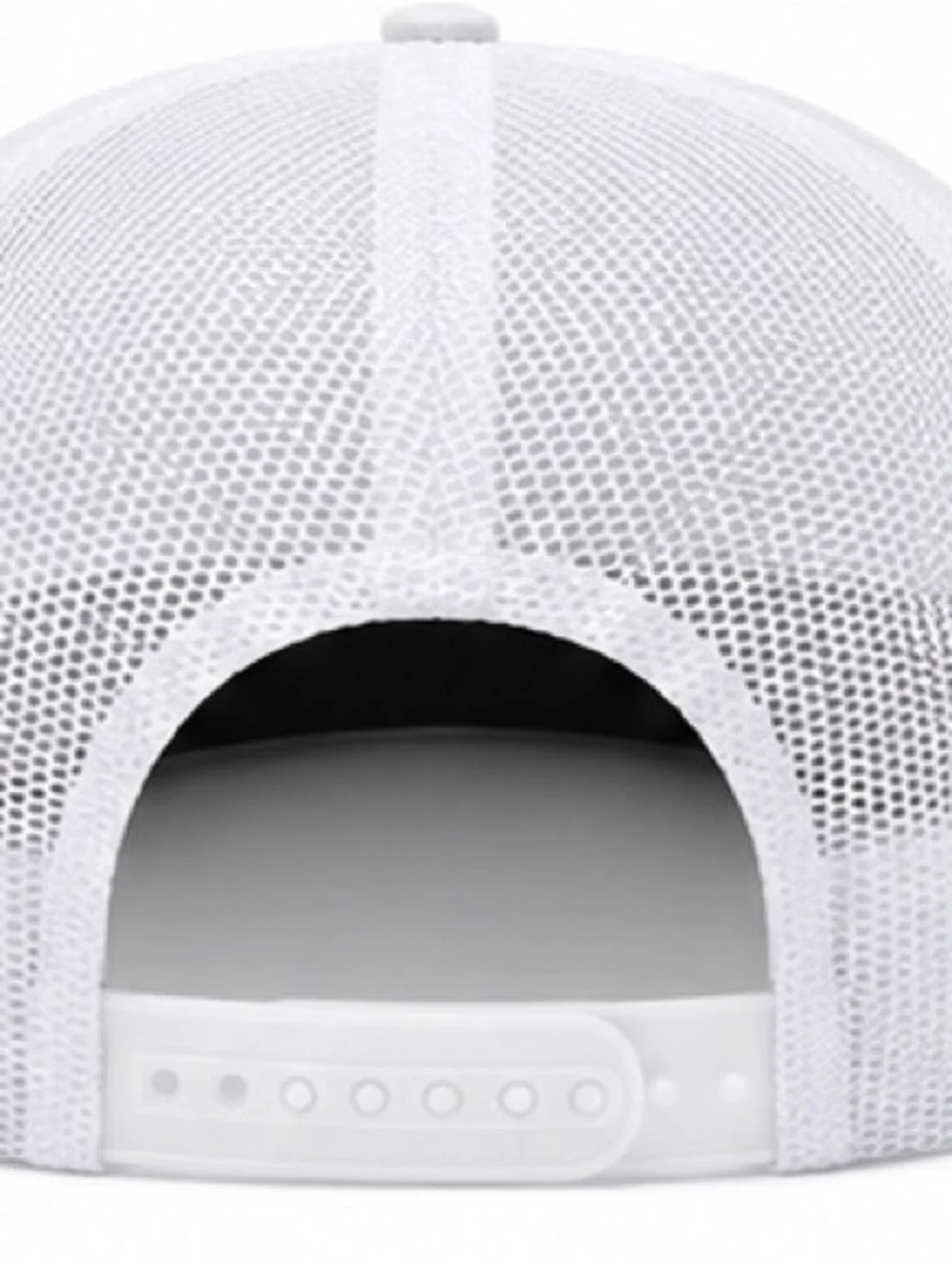 White Camo Trucker Snapback Hat Blank Flat Bill Mesh Adjustable Cap